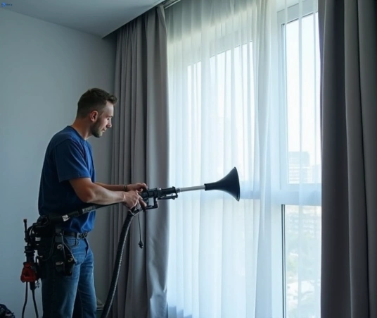 Professional commercial curtain cleaning process equipment Matty Curtain Cleaning biggera-waters