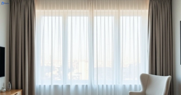 Freshly steam cleaned curtains in biggera-waters QLD